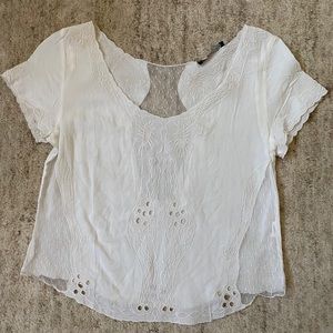 white / summer crop top